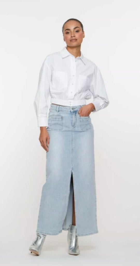 Geisha jeans rok maat L, Maat 38/40 (M), Geisha, Blauw, Nieuw