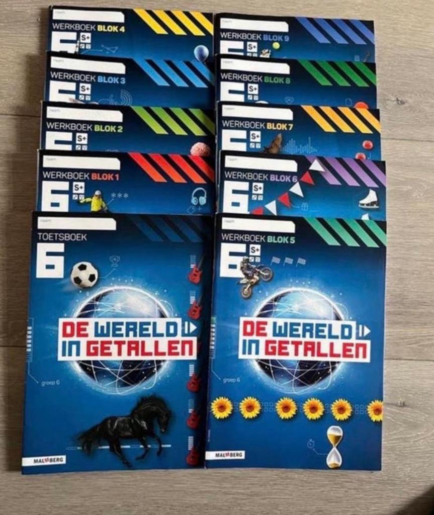 Wereld in getallen groep 6 werkboeken rekenen nieuw!, Ophalen of Verzenden, Nieuw, Overige niveaus