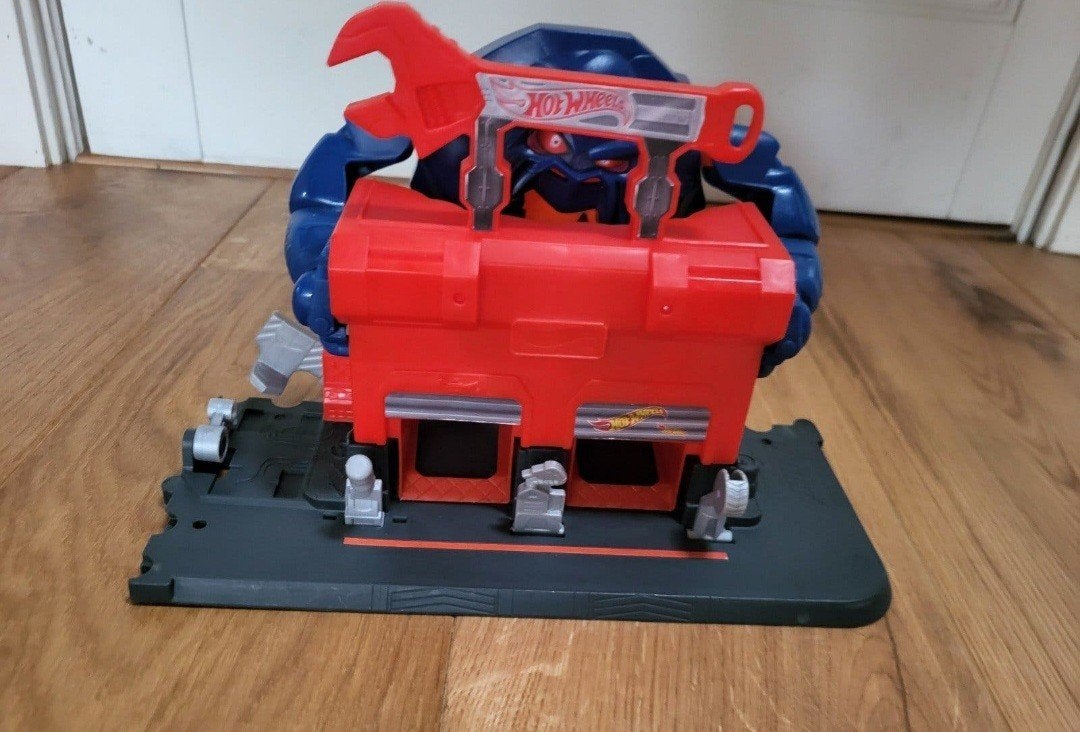 Hot Wheels City Razende Gorilla Garage Aanval speelset, Onderdelen, Zelf te bouwen, Ophalen of Verzenden, Zo goed als nieuw