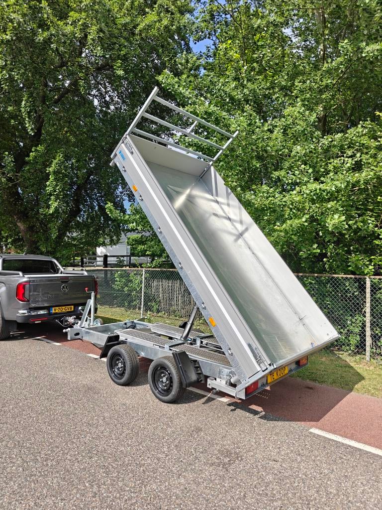 Demo Hapert 3 zijdige kipper aanhanger 3500KG + oprijplaten, Ophalen of Verzenden, Zo goed als nieuw
