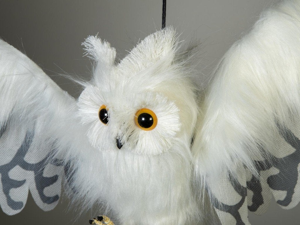 Europalms Snow Owl - Geanimeerde Sneeuwuil, Halloween of Griezel, ., Nieuw, Ophalen of Verzenden