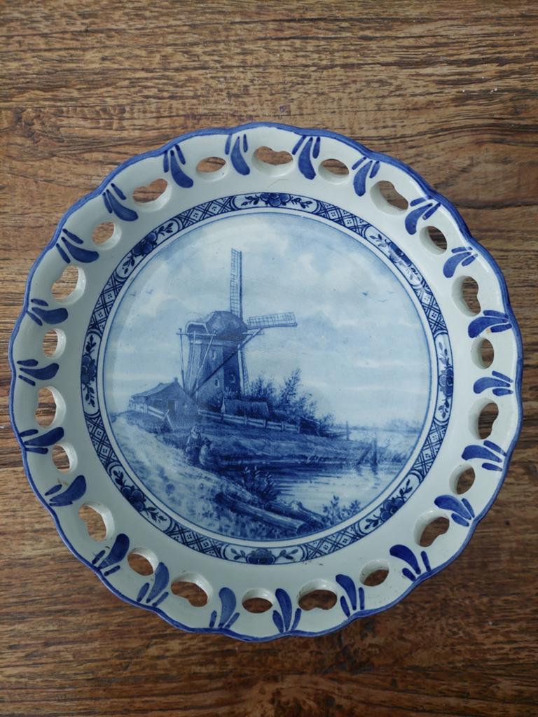 Delfts Blauw Bonbonschaaltje met Molen Decoratie, Ophalen of Verzenden