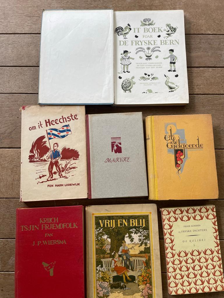 Collectie oude Friese boeken - Diverse titels en auteurs, Ophalen of Verzenden, Gelezen, Nederland