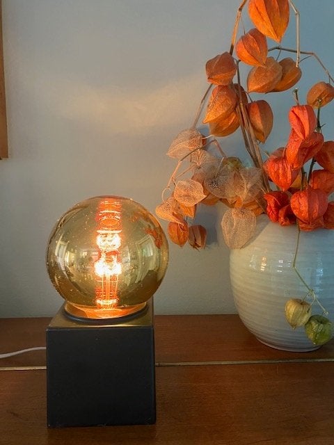 Philips Space Age tafel- / wandlamp vintage jaren 60 70, Philips, Overige typen, Glas, Goud