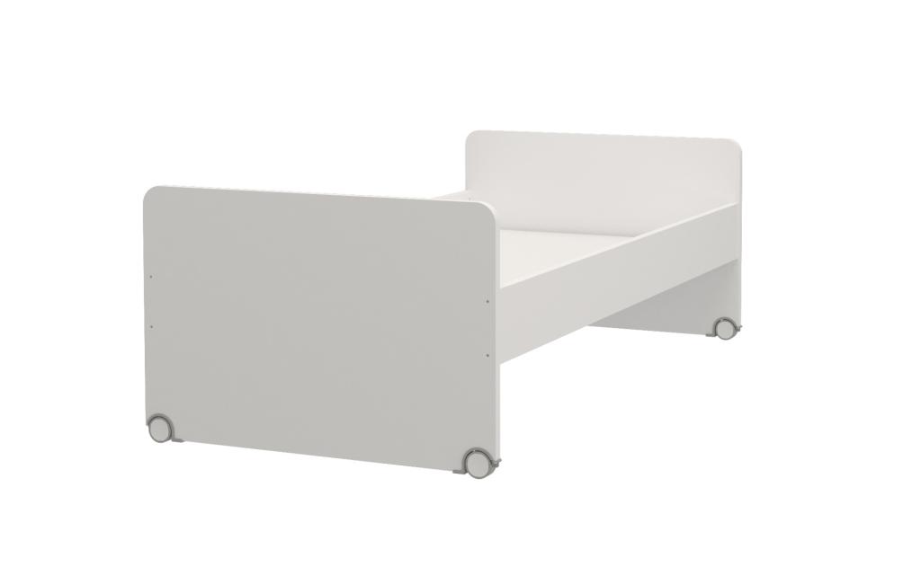 Neo stapelbed (met bedlade) - 90x200 - Wit/grijs, Niet ingevuld, Niet ingevuld, Niet ingevuld