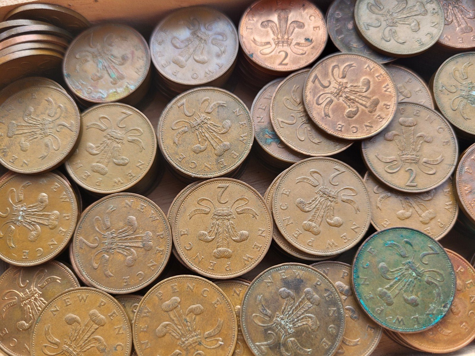 Vele munten Engeland 2 pence voor gokkast 100 voor €12,99, Ophalen of Verzenden, Gebruikt