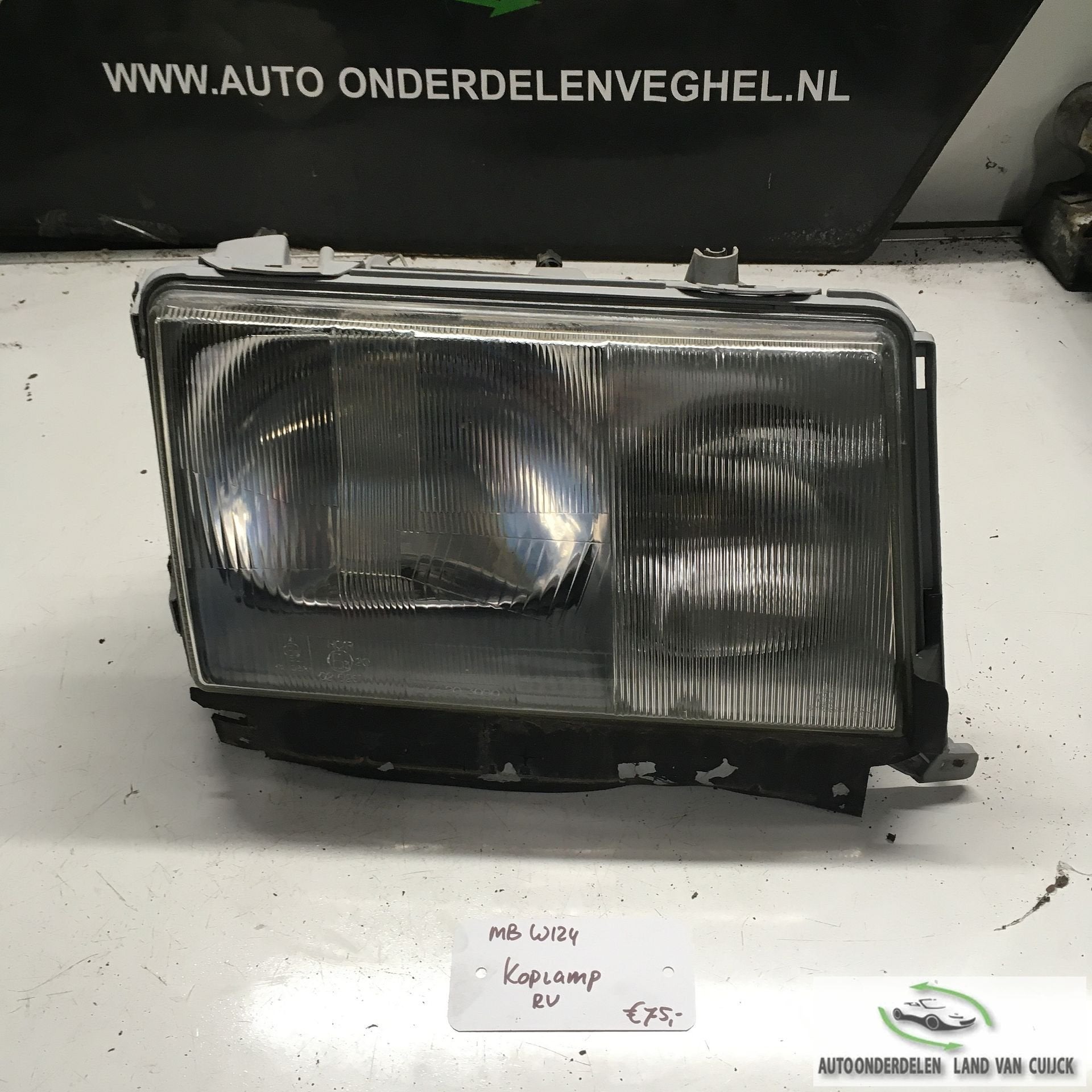 Mercedes W124  1986    Koplamp Rechtsvoor, Gebruikt, -, -, Ophalen of Verzenden