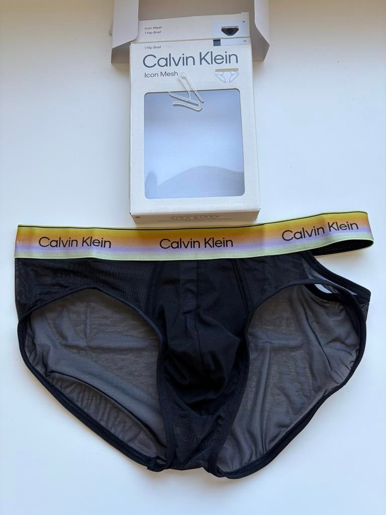 Calvin Klein Pride Mesh Slip, Kleding | Heren, Ondergoed, Verzenden, Zwart, Slip