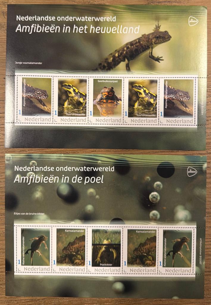 Postzegels pf. Nederlandse Onderwaterwereld. Amfibieën., Ophalen of Verzenden, Na 1940, Postfris