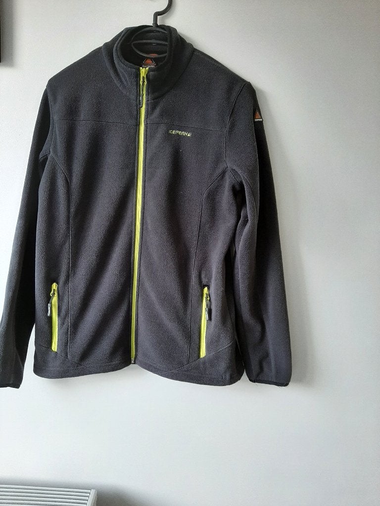Icepeak fleecevest maat 164 (13-14 jaar) zwart met rits, Jongen of Meisje, Trui of Vest, Ophalen of Verzenden, Zo goed als nieuw