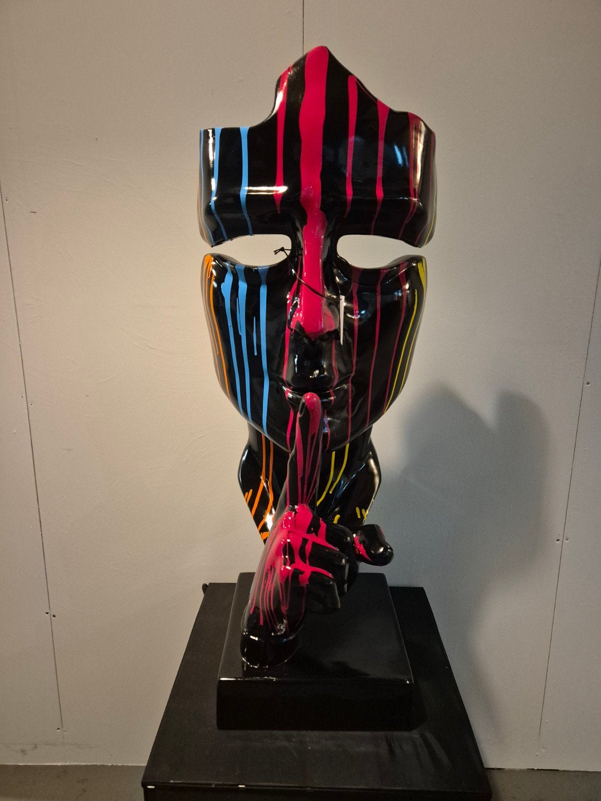 Modern masker sculptuur - 100cm - Polyester, Ophalen