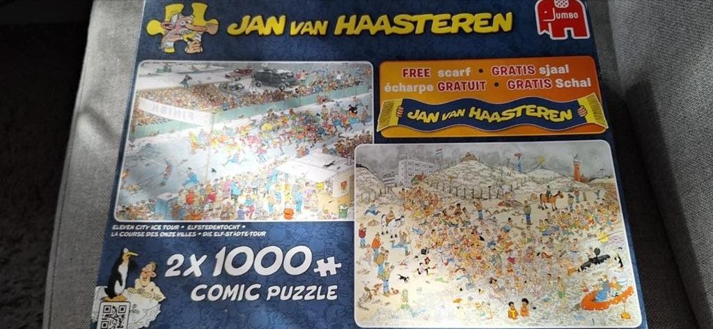 Jan van haasteren 2x1000 elfstedentocht/nieuwjaarsduik, Hobby en Vrije tijd, Denksport en Puzzels, Ophalen of Verzenden, 500 t/m 1500 stukjes