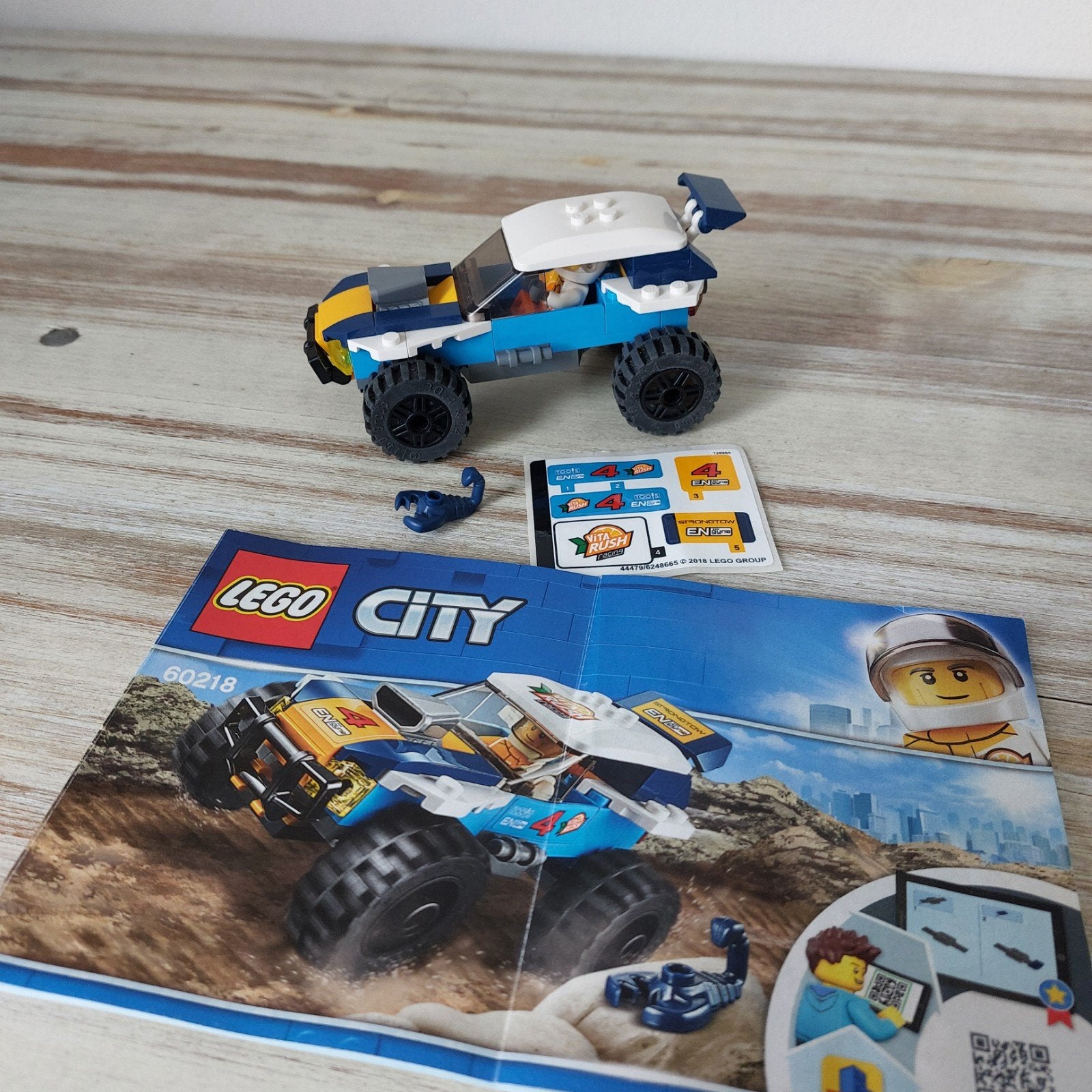 Lego City 60218 Woestijnrallywagen - Stickers niet geplakt, City, Lego, Compleet, Ophalen of Verzenden