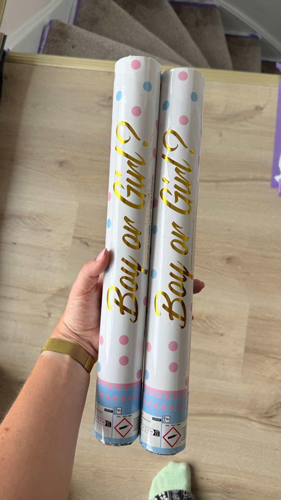 Gender Reveal Confetti Kanonnen - blauw, Ophalen of Verzenden, Nieuw, Feestartikel, Geboorte of Huwelijk