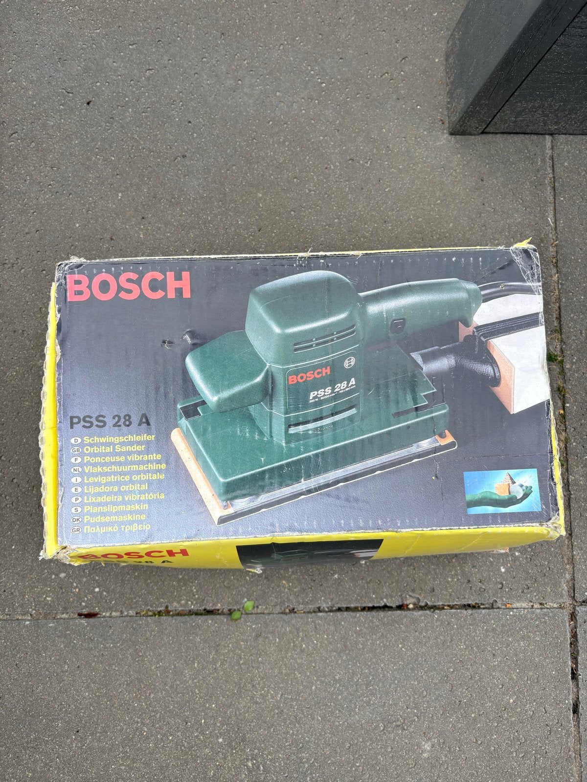 Bosch PSS 28 A Vlakschuurmachine - Zo goed als nieuw, Ophalen, Zo goed als nieuw, Minder dan 600 watt, Vlakschuurmachine