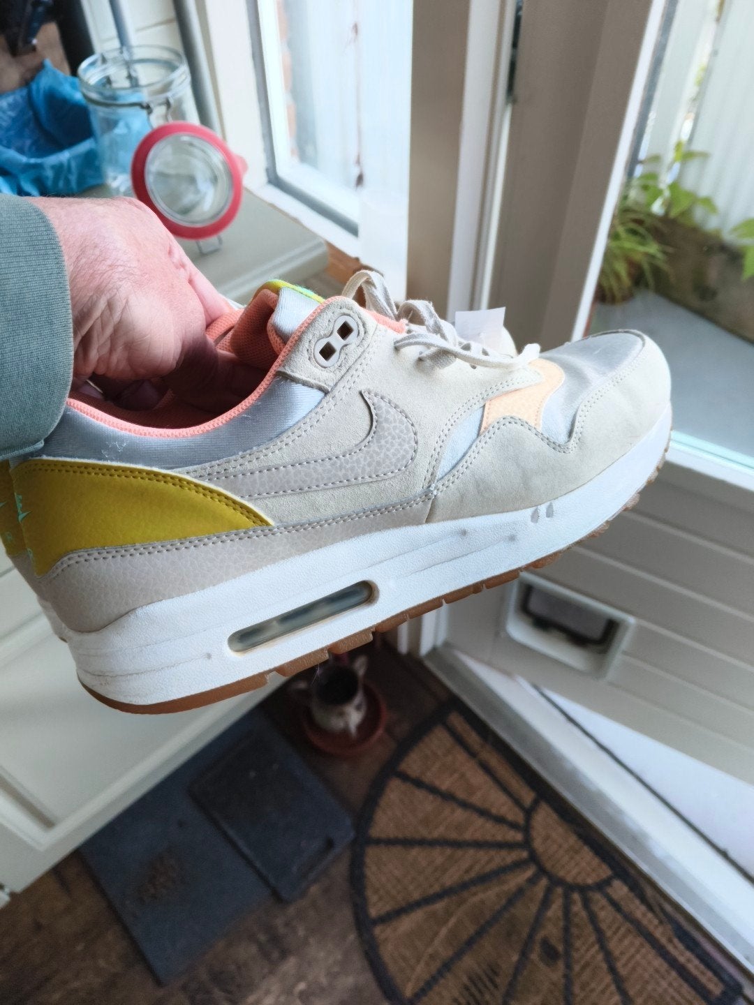 Nike Air Max 1 Sunset Glow - Maat 42 - Zeer goede staat, Ophalen, Nike, Oranje, Sneakers of Gympen