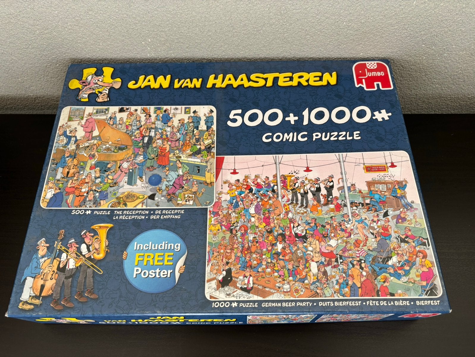 Jan van Haasteren puzzel compleet, Hobby en Vrije tijd, Ophalen, 500 t/m 1500 stukjes, Zo goed als nieuw