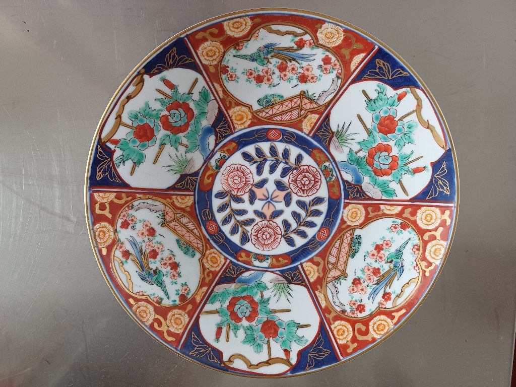 Gouden Imari wandbord 27 cm, Antiek en Kunst, Ophalen of Verzenden