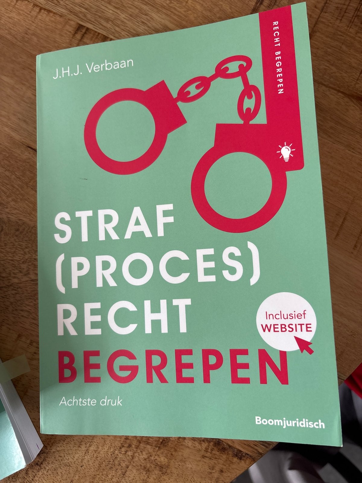 Strafprocesrecht begrepen - 8e druk - J.H.J. Verbaan, Boeken, Ophalen of Verzenden, Gamma, Gelezen, WO