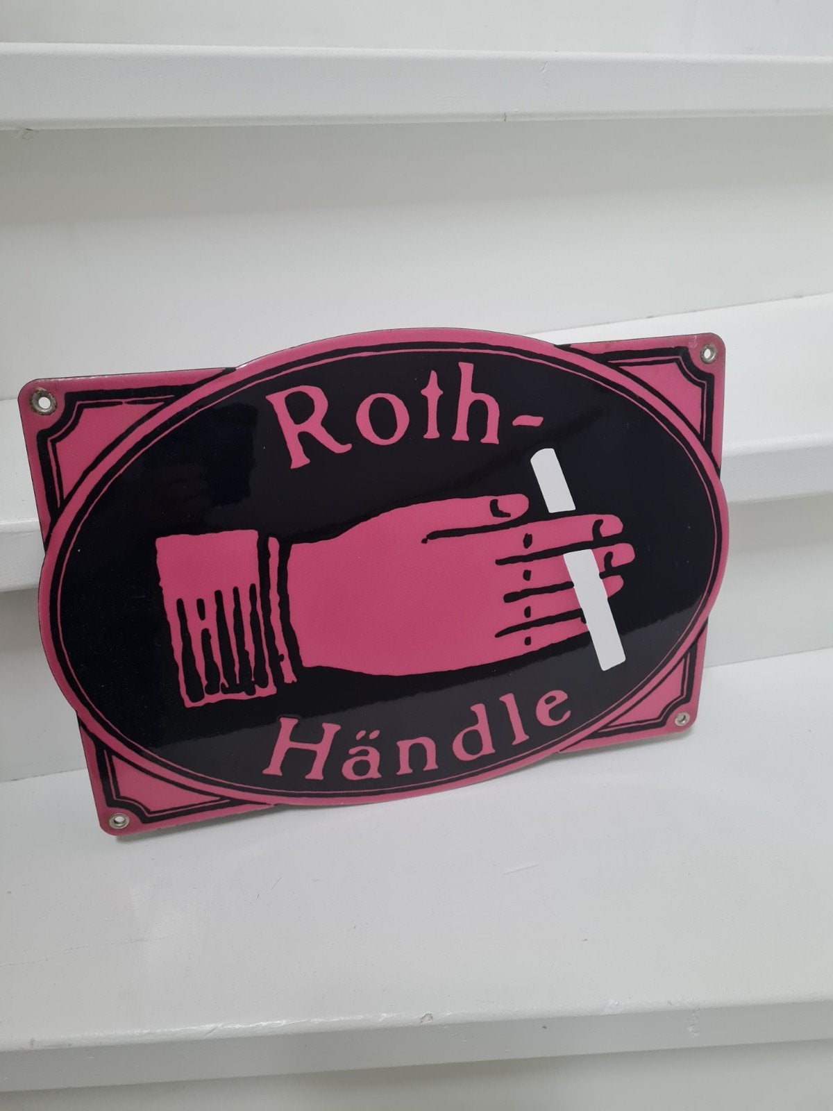 emaille bord rothandle, Verzamelen, Ophalen of Verzenden