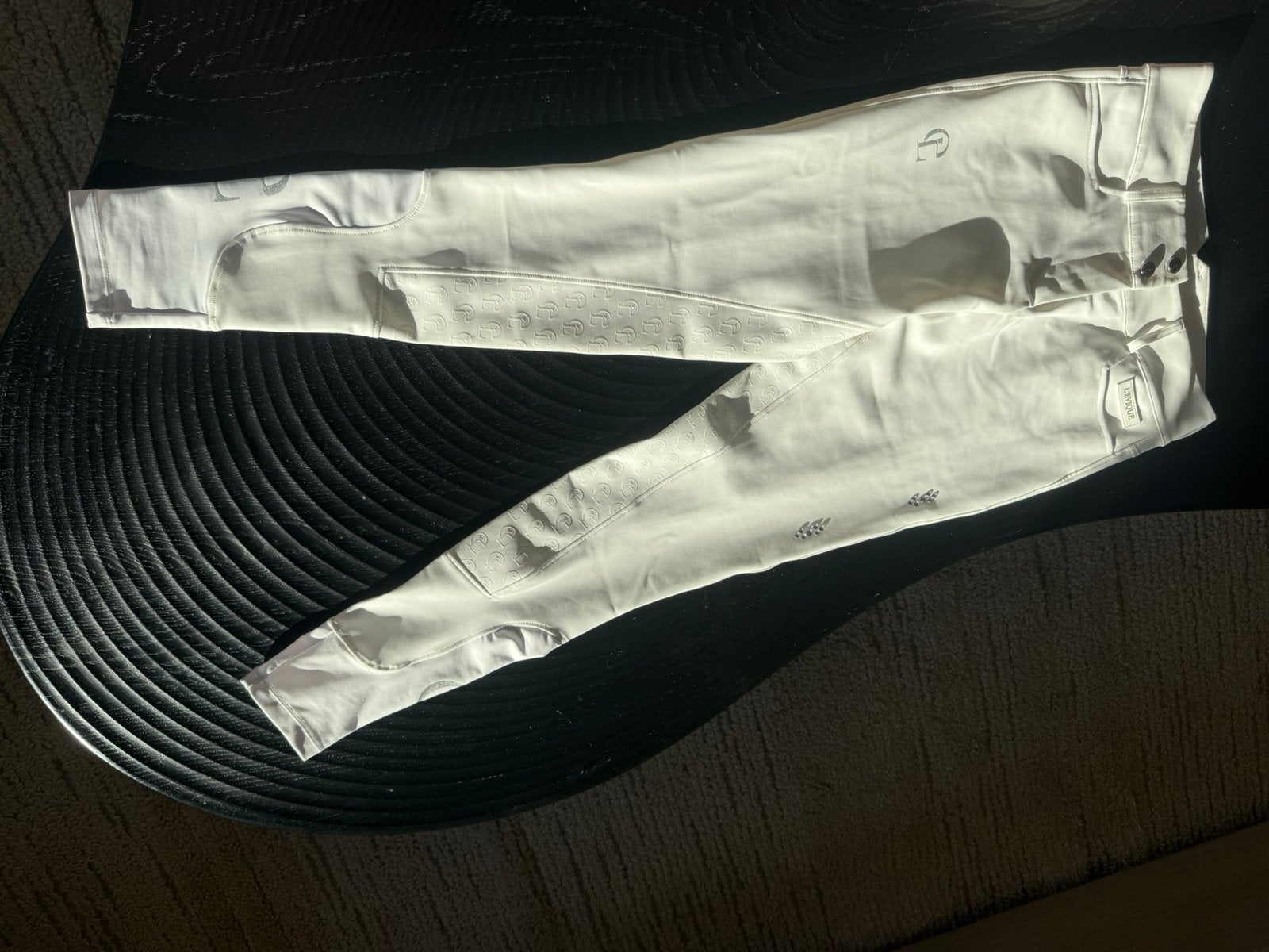 Witte broek mer glitter van levique maat M 50€, Ophalen of Verzenden, Zo goed als nieuw, Dressuur, Onderkleding