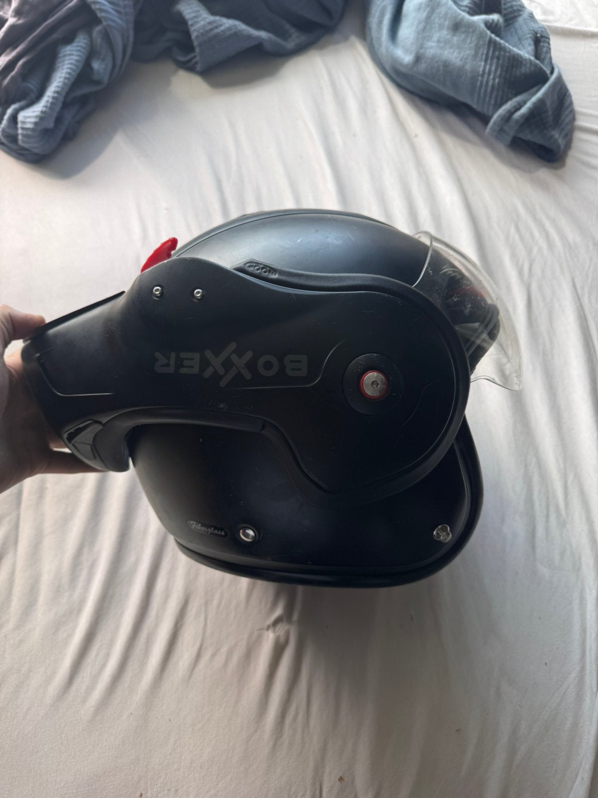 Boxer helm maat L, Fietsen en Brommers, Brommerhelmen, Zo goed als nieuw, Ophalen of Verzenden