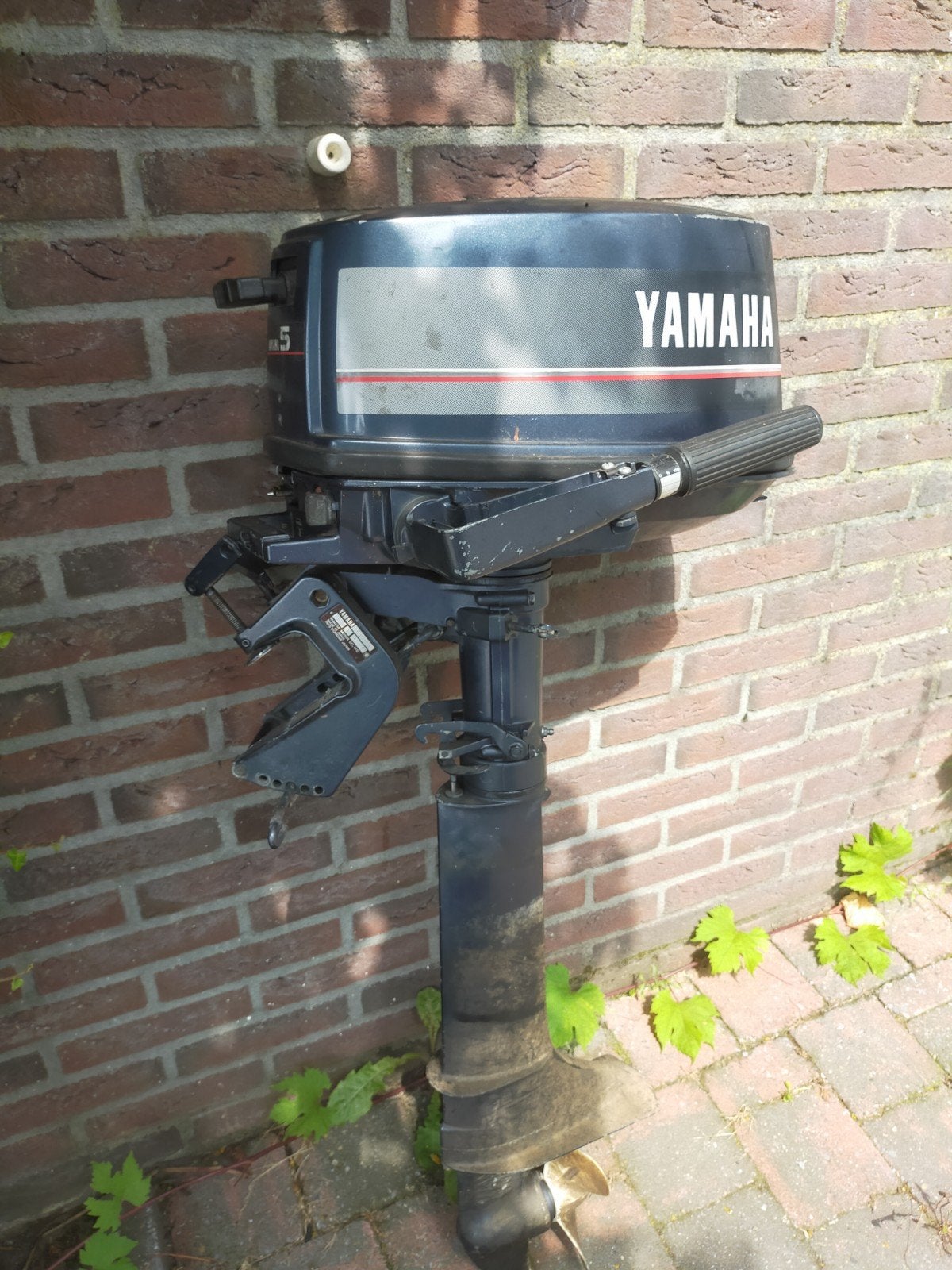 Yamaha 5 pk buitenboordmotor incl brandstoftank, Watersport en Boten, Rubberboten, Gebruikt, 5 pk, Overige materialen, Brandstoftank