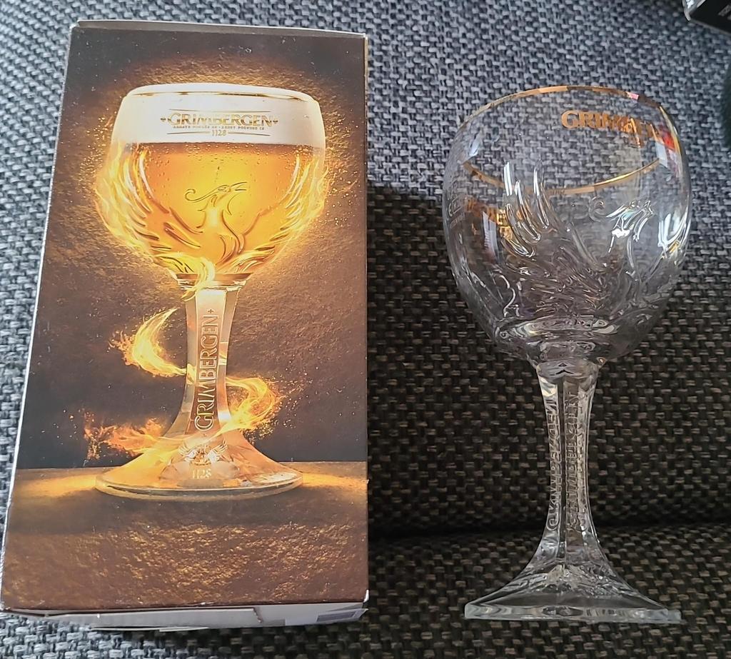 Grimbergen 1128 nieuw bierglas 25 cl abdijbier, Ophalen of Verzenden, Zo goed als nieuw, Bierglas