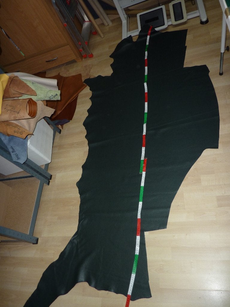Superzacht groen soepel echt leer rundleer 210 x 100, Hobby en Vrije tijd, Stoffen en Lappen, Verzenden, Leer of Kunstleer, Nieuw