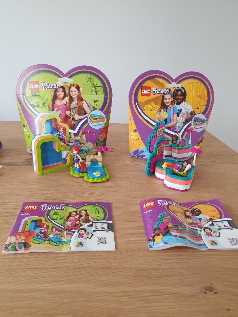 2x Lego Friends hartvormige zomerdoos, Gebruikt, Lego, Friends, Ophalen of Verzenden