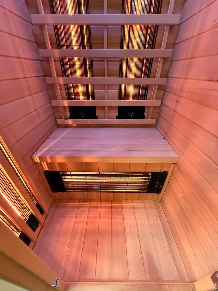ACTIE: Luxe Infrarood Sauna - GRATIS BEZORGING EN MONTAGE, Ophalen of Verzenden, Zo goed als nieuw, Infrarood, Complete sauna