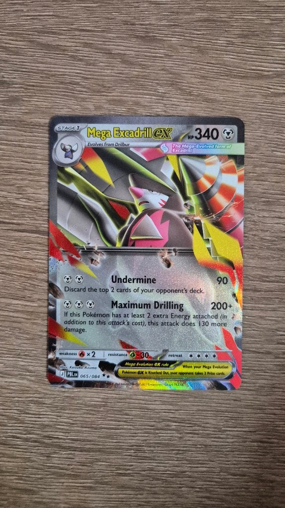 Pokémon kaart Mega Excadrill ex PBL 065/084, Ophalen of Verzenden, Nieuw, Losse kaart