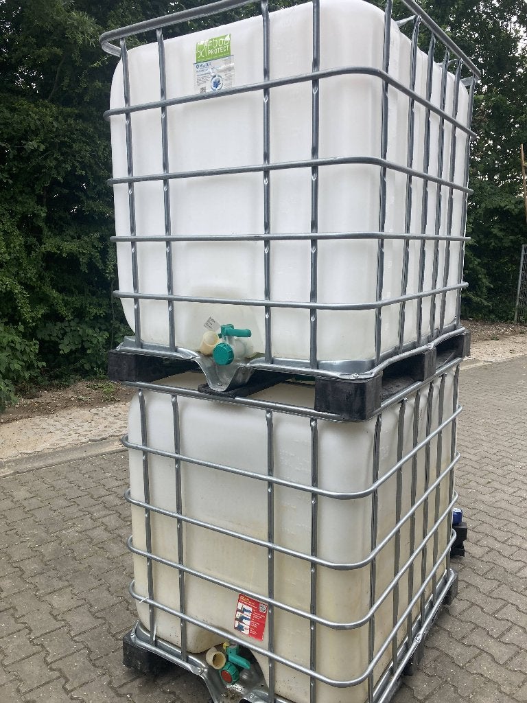 Twee IBC-tanks 1000 Liter, Ophalen, Kunststof, Met kraantje, 150 liter of meer