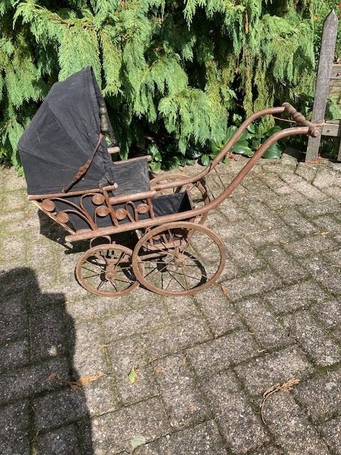 antieke poppenwagen, Ophalen of Verzenden
