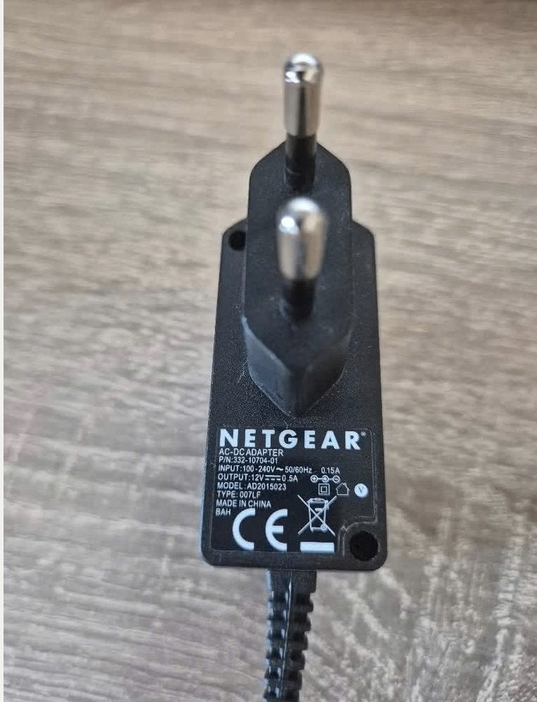 Netgear voedingsadapter 12V 0,5A – 332-10704-01, Ophalen of Verzenden, Gebruikt