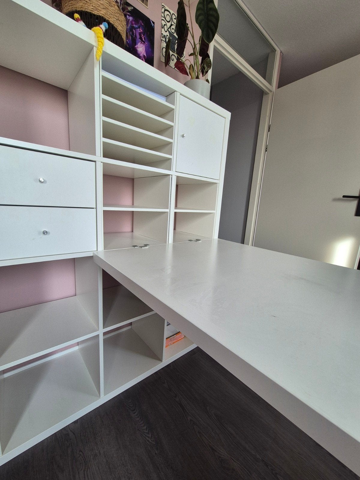 Kallax kast met bureau, Huis en Inrichting, Bureaus, Ophalen, Gebruikt