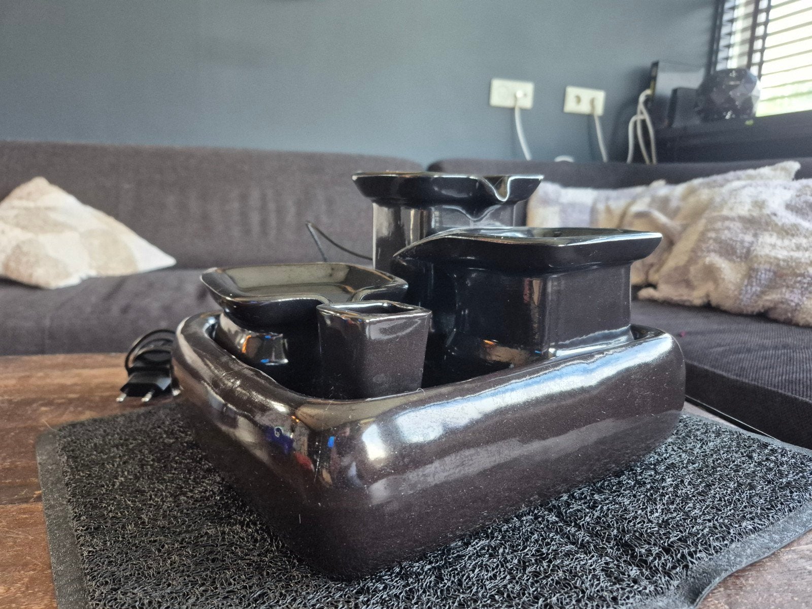 Keramische katten Waterval met kattengras pot, Ophalen, Nieuw, Overige materialen