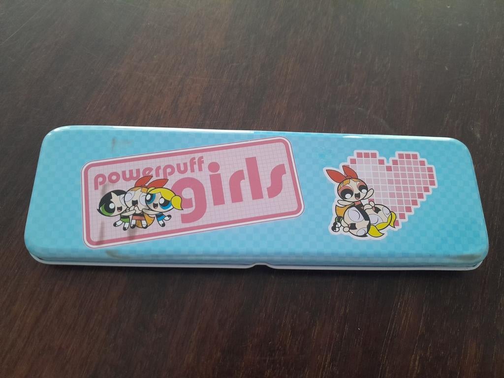 Powerpuff girls pennen blikje uit 2005, Ophalen of Verzenden, Zo goed als nieuw, Tv, Gebruiksvoorwerp
