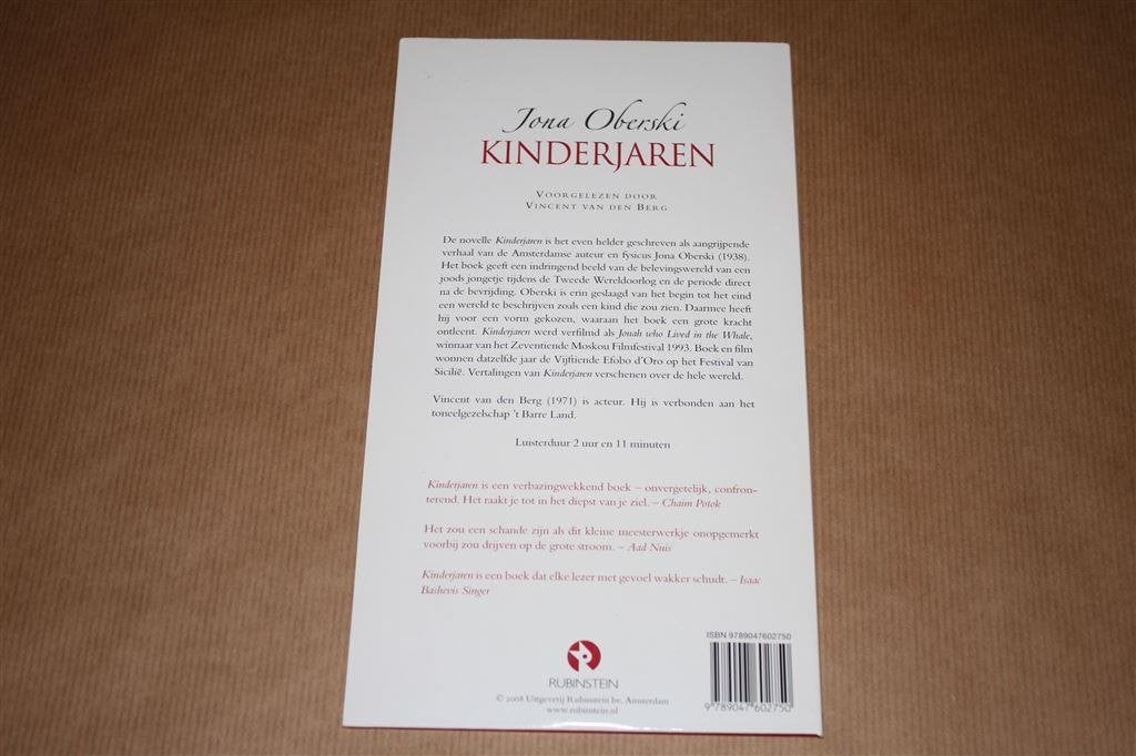 Luisterboek Jona Oberski. Kinderjaren., Ophalen of Verzenden