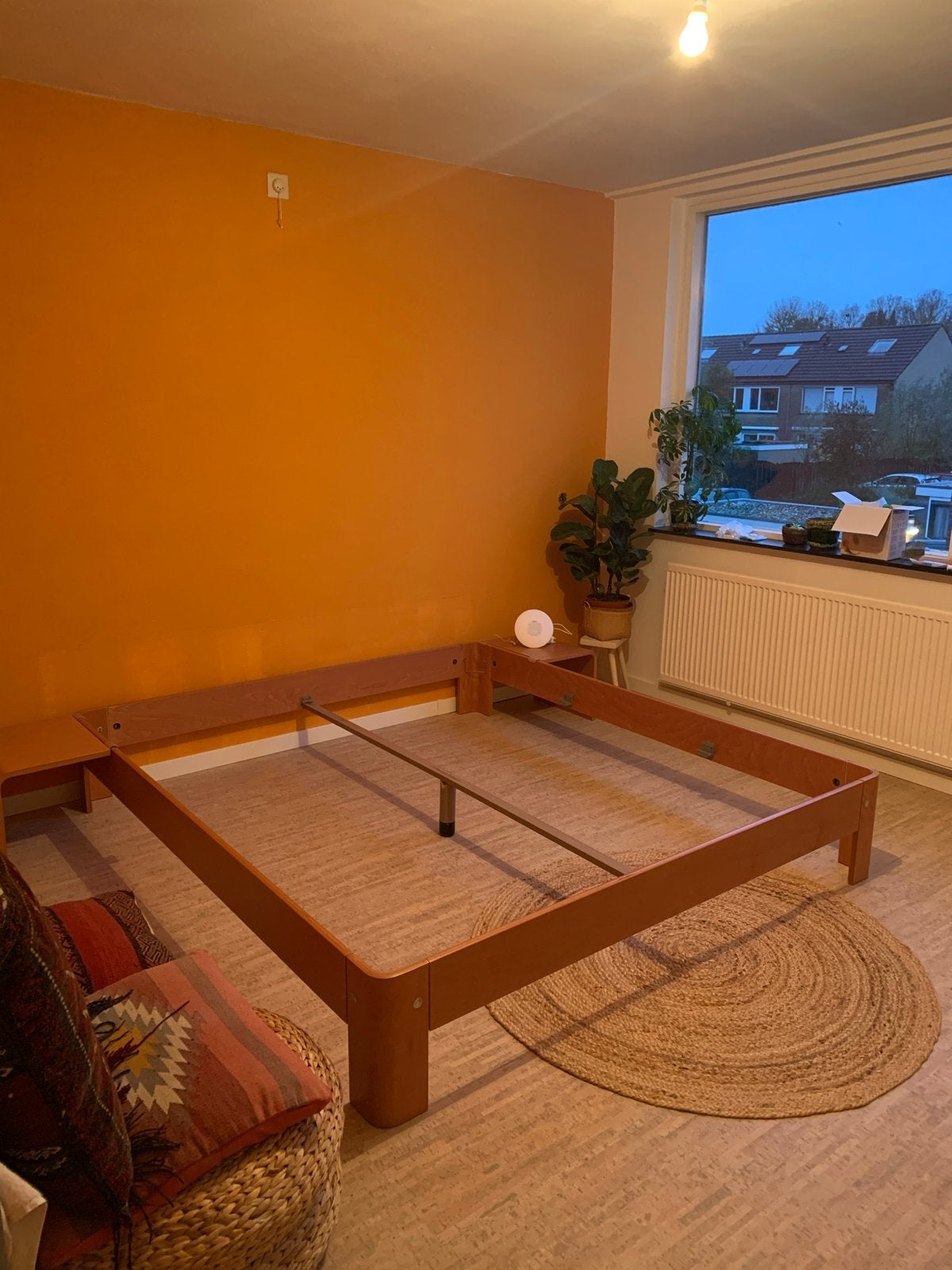 Auping Auronde 180x200, laag., Ophalen, Gebruikt, Bruin, Tweepersoons