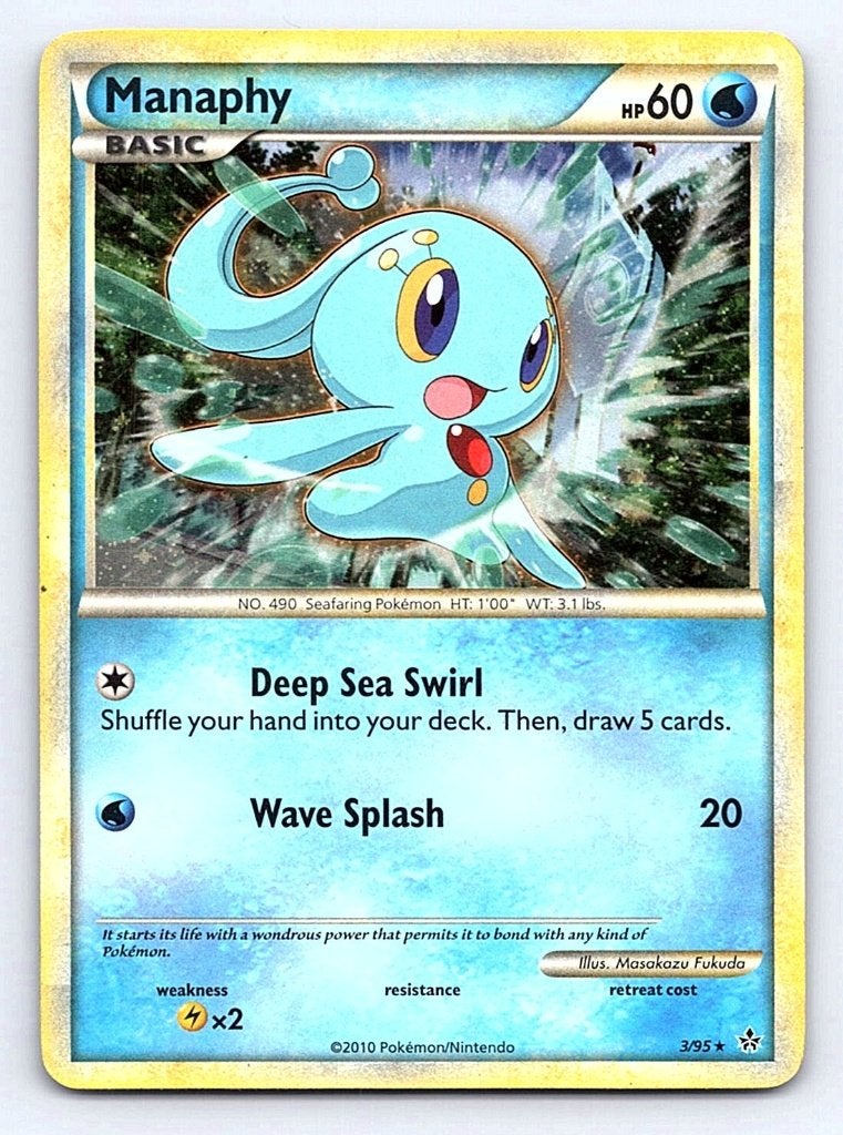 Manaphy 3 UL holo, Ophalen of Verzenden, Gebruikt, Losse kaart, Foil