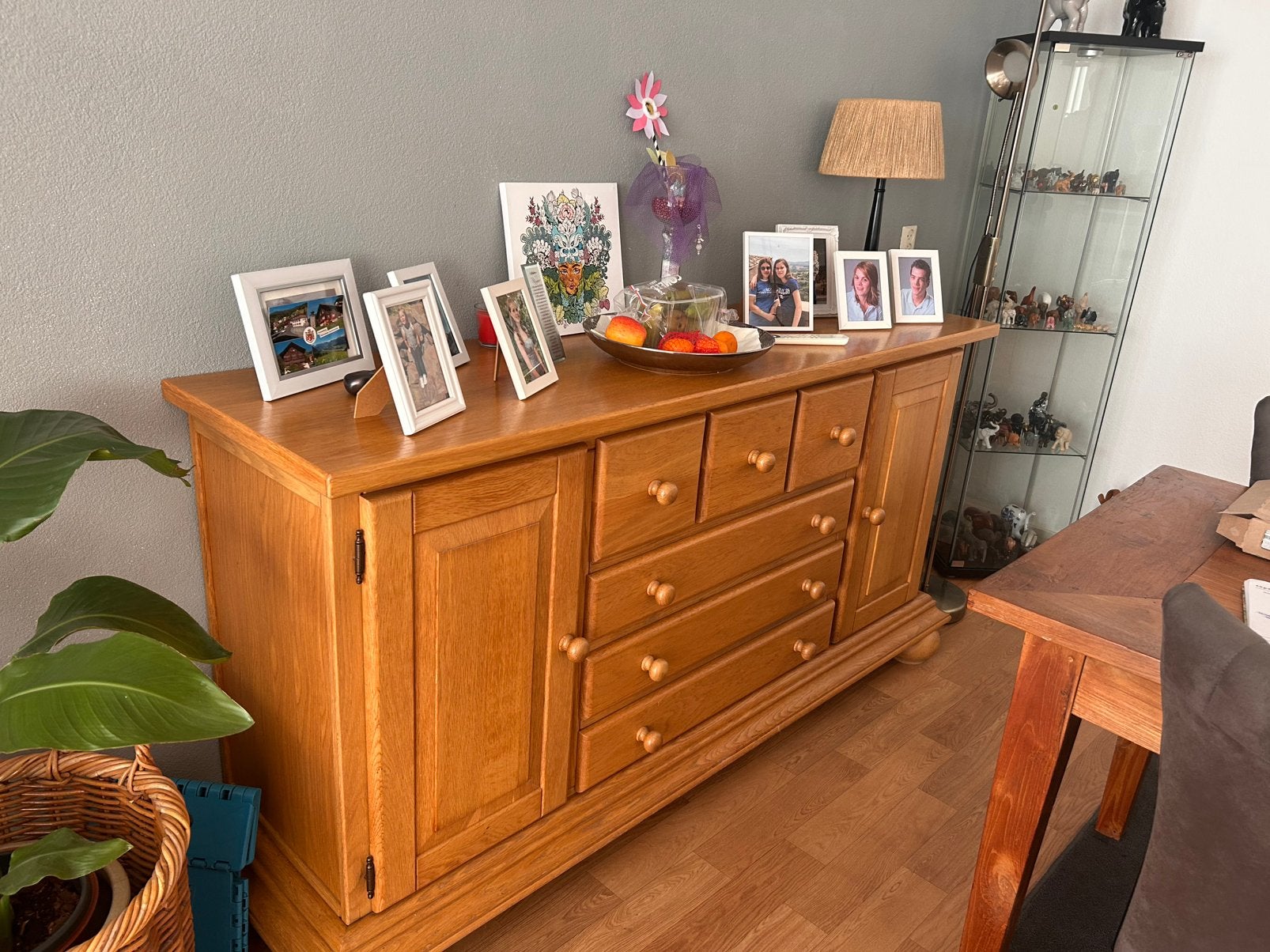 Gratis af te halen licht eiken dressoir, Ophalen, Eikenhout, Zo goed als nieuw, 200 cm of meer