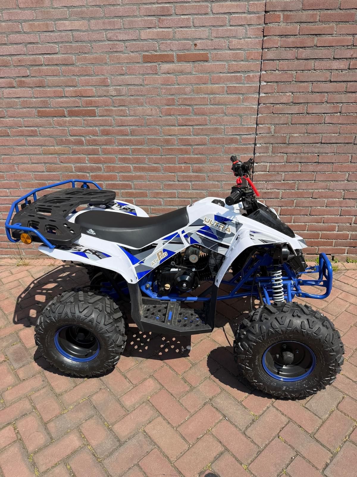ATV kinderquad ultra 125cc benzine blauw/wit, 125 cc