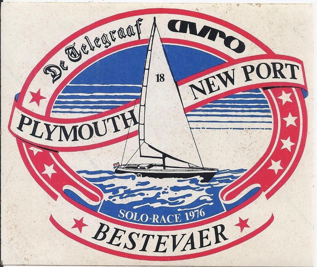 So279 sticker plymouth new port solo race 1976 bestevaer, Ophalen of Verzenden, Zo goed als nieuw