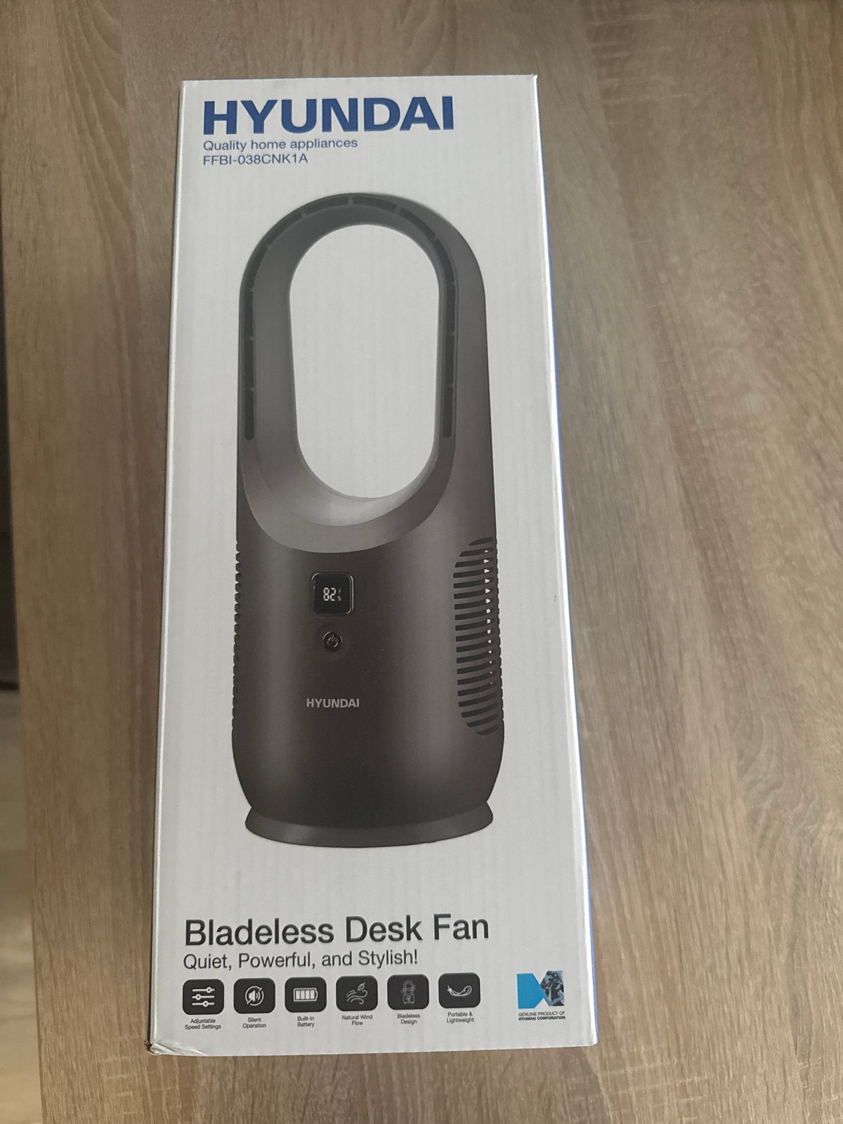 Hyundai Bladeless Desk Fan - Stille en Stijlvolle Ventilator, Witgoed en Apparatuur, Ophalen, Nieuw, Tafelventilator