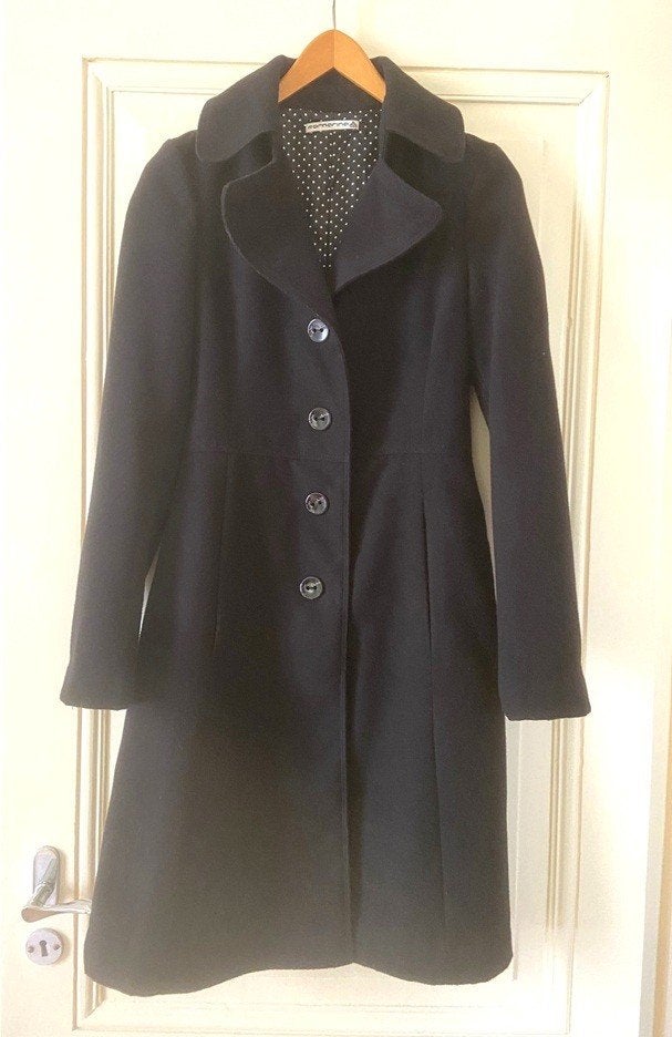 Fornarina - Mooie, zwarte wintermantel, Kleding | Dames, Maat 38/40 (M), Zwart, Fornarina, Ophalen of Verzenden