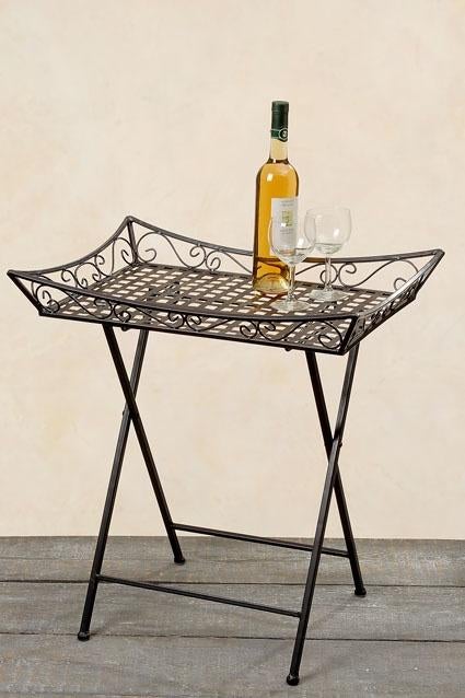 Leuke Bijzettafel, Koffietafel Plantentafel inklapbaar bruin, Ophalen of Verzenden, Nieuw, Bruin, Metaal