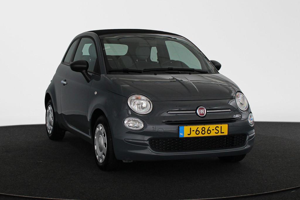Fiat 500 C 1.0 Hybrid Pop Cabriolet Airco Cruise Control, Auto's, Voorwielaandrijving, Stof, Cabriolet, 4 stoelen