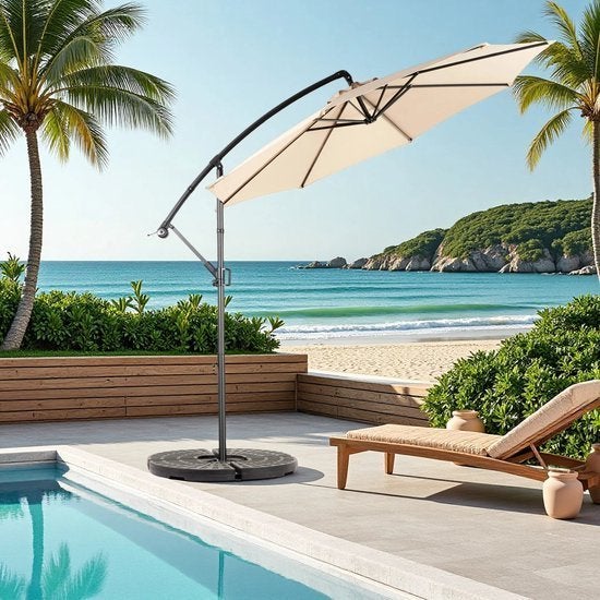 Verstelbare Hangparasol – Hangparasol Tuin – Parasoldoek, Corvance B.V., Verzenden, Nieuw, Corvancebol@gmail.com