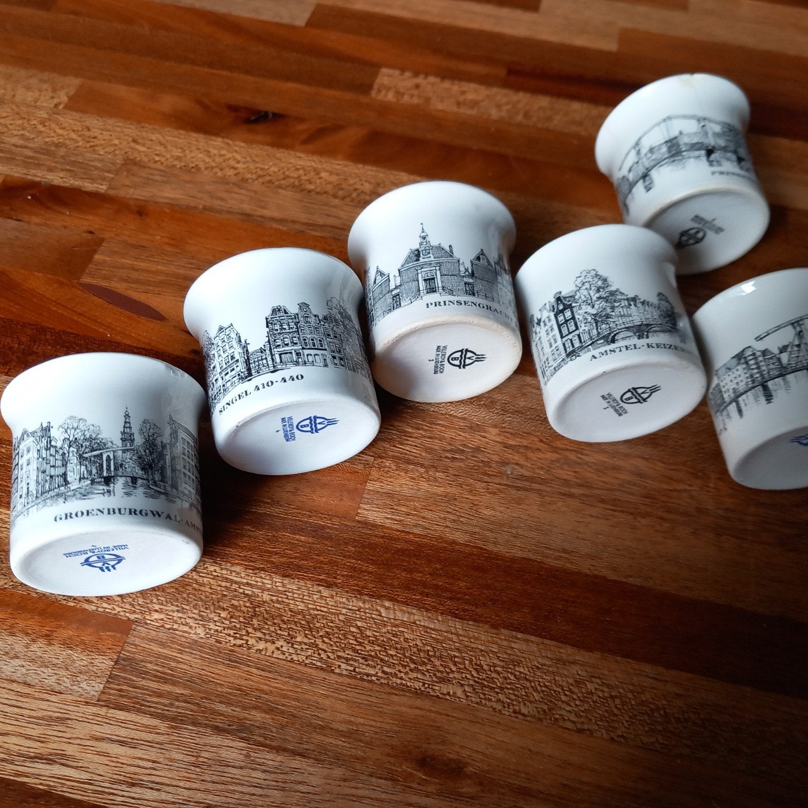 Villeroy & Boch eierdopjes jaren '60 - Amsterdam grachten, Antiek en Kunst, Ophalen of Verzenden